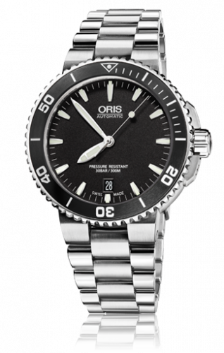 Oris Aquis Date 40 Stainless Steel Black Bracelet
