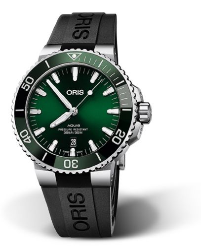 Oris Aquis Date 43.5 Stainless Steel Green Rubber