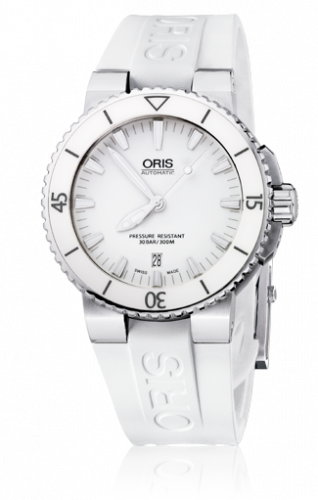 Oris Aquis Date 43 Stainless Steel White Rubber