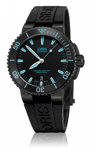 Oris Aquis Date 43 DLC Black Rubber