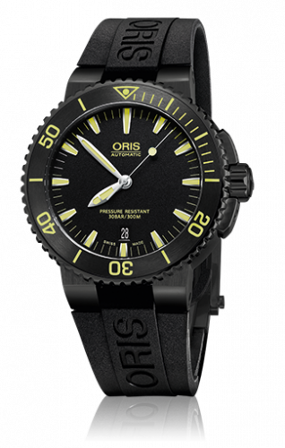 Oris Aquis Date 43 DLC Black Rubber