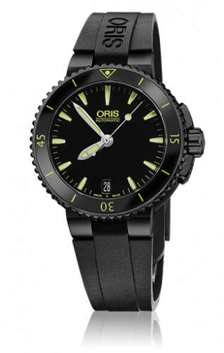 Oris Aquis Date 36 DLC Black Rubber