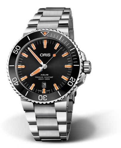 Oris Aquis Date 43.5 Stainless Steel Black Bracelet