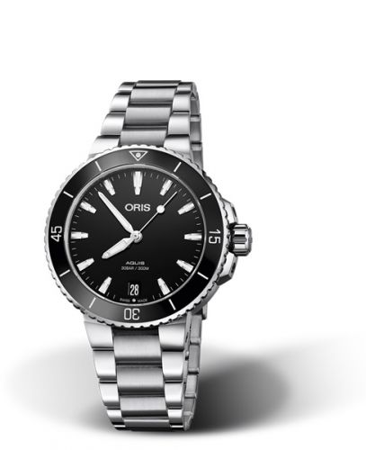Oris Aquis Date 36.5 Stainless Steel Black Bracelet
