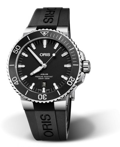 Oris Aquis Date 43.5 Stainless Steel Matte Black Rubber