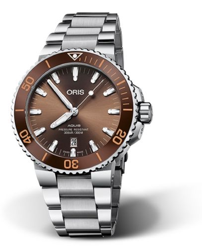 Oris Aquis Date 43.5 Stainless Steel Brown Bracelet