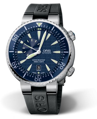 Oris Divers Small Second - Date Stainless Steel Blue Rubber