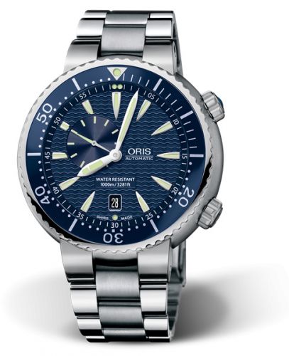 Oris Divers Small Second - Date Stainless Steel Blue Bracelet