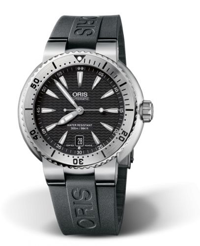 Oris Divers Date Stainless Steel Black Rubber
