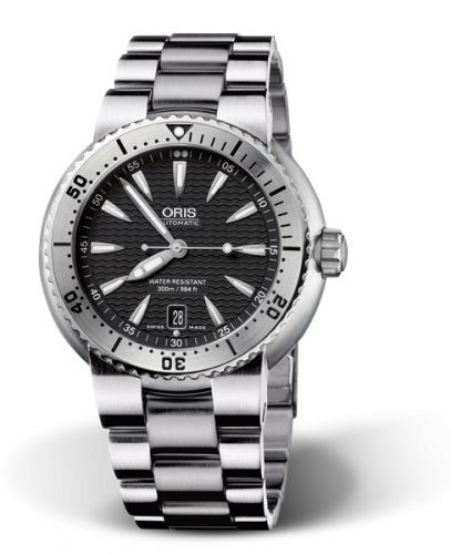 Oris Divers Date Stainless Steel Black Bracelet