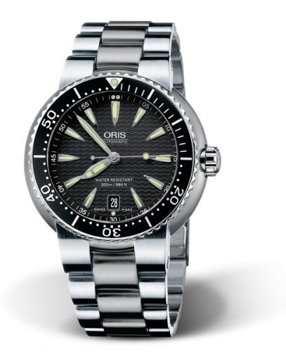 Oris Divers Date Stainless Steel Black Bracelet