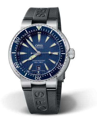 Oris Divers Date Stainless Steel Blue Rubber