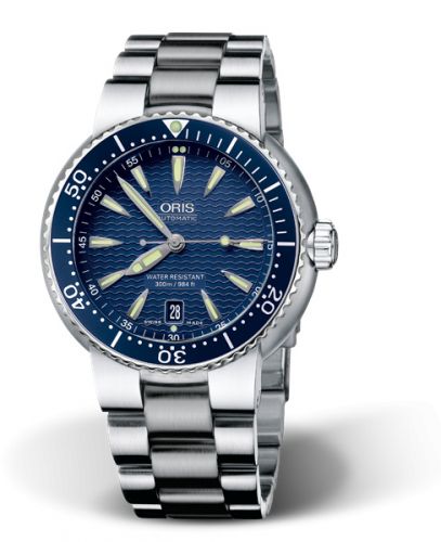 Oris Divers Date Stainless Steel Blue Bracelet