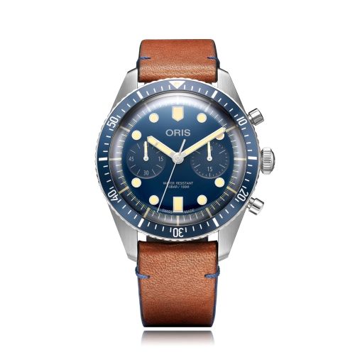 Oris Divers Sixty-Five 43 Chronograph Stainless Steel Blue Bucherer Blue