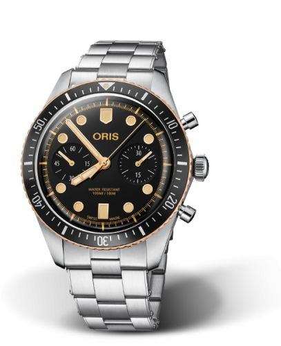 Oris Divers Sixty-Five 43 Chronograph Stainless Steel Bronze Black Bracelet