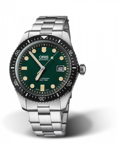 Oris Divers Sixty-Five 42 Stainless Steel Green Bracelet