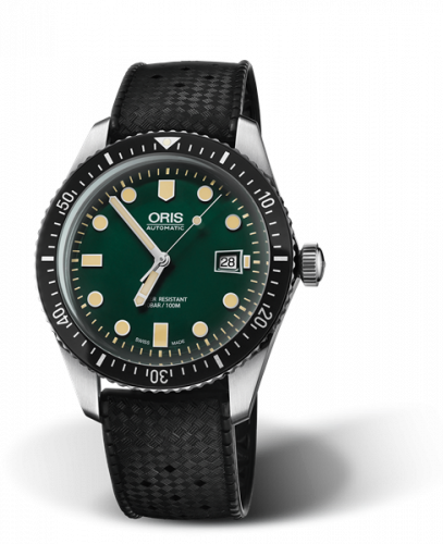 Oris Divers Sixty-Five 42 Stainless Steel Green Rubber