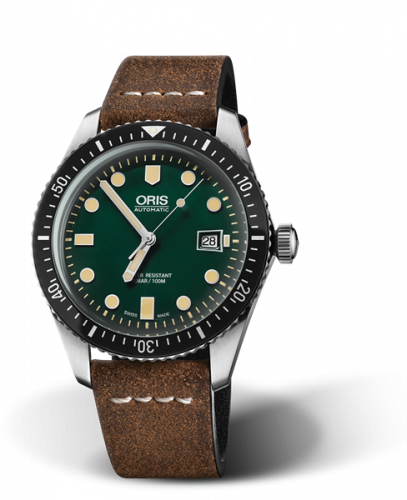 Oris Divers Sixty-Five 42 Stainless Steel Green Calf