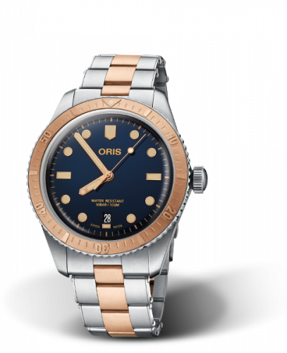 Oris Divers Sixty-Five 40 Stainless Steel Bronze Blue Bracelet