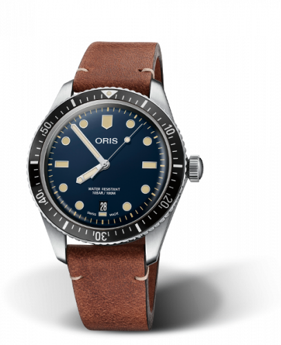 Oris Divers Sixty-Five 40 Stainless Steel Blue Calf