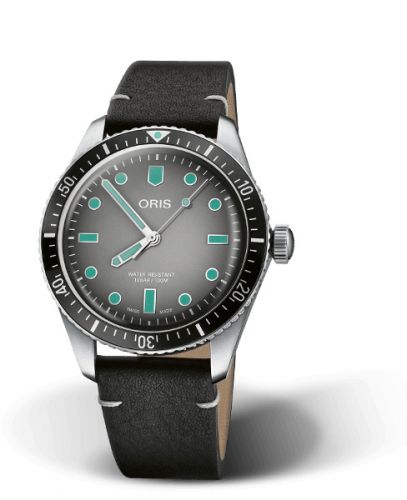 Oris Divers Sixty-Five 40 Stainless Steel Grey Calf