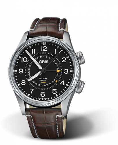 Oris Big Crown ProPilot Alarm Stainless Steel Black Alligator