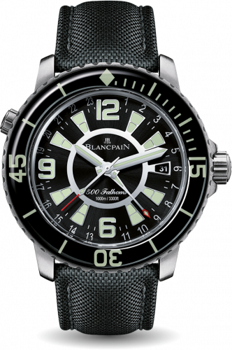 Blancpain Fifty Fathoms GMT Stainless Steel Black Canvas