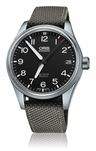 Oris Big Crown ProPilot Date Black Grey Textile
