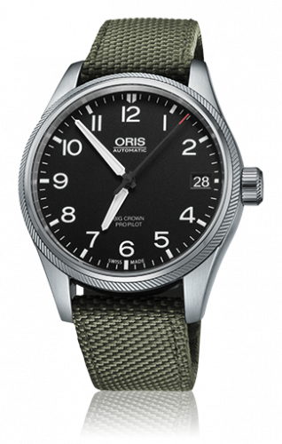 Oris Big Crown ProPilot Date Black Green Textile