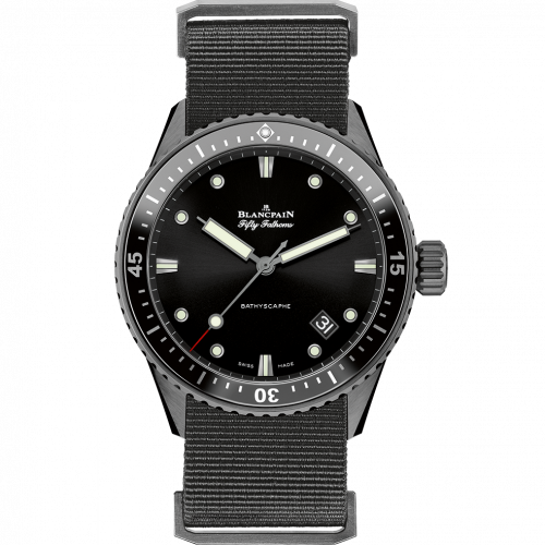 Blancpain Fifty Fathoms Bathyscaphe Ceramic Black NATO