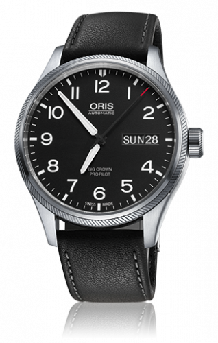 Oris Big Crown ProPilot Day Date Black Black Leather