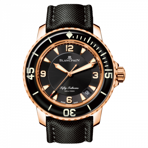 Blancpain Fifty Fathoms Automatique Red Gold Black Black Canvas