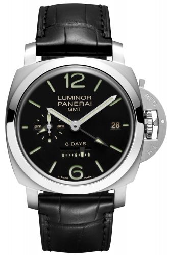 Panerai Luminor 1950 44 8 Days GMT Stainless Steel Black