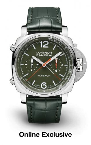 Panerai Luminor 1950 44 3 Days Chrono Flyback Automatic Stainless Steel Verde Militare