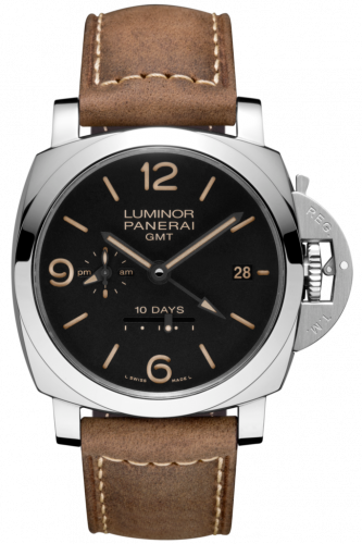 Panerai Luminor 1950 44 10 Days GMT Automatic Stainless Steel Black
