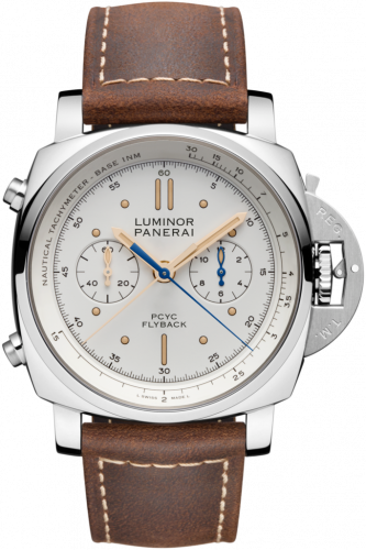 Panerai Luminor 1950 44 PCYC Chrono Flyback Automatic Stainless Steel White