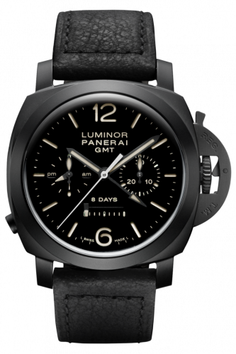 Panerai Luminor 1950 44 Chrono Monopulsante 8 Days GMT Ceramic Black