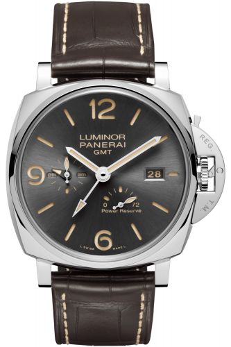 Panerai Luminor Due 45 3 Days GMT Power Reserve Automatic Stainless Steel Grey
