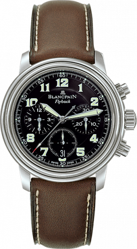 Blancpain Léman Chronograph Flyback Stainless Steel Black Strap