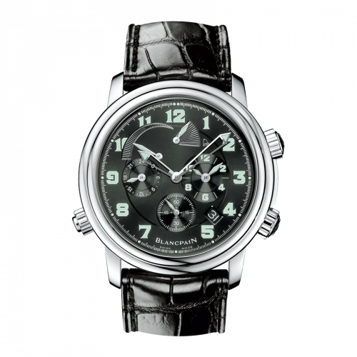 Blancpain Léman Réveil GMT Stainless Steel Black Alligator