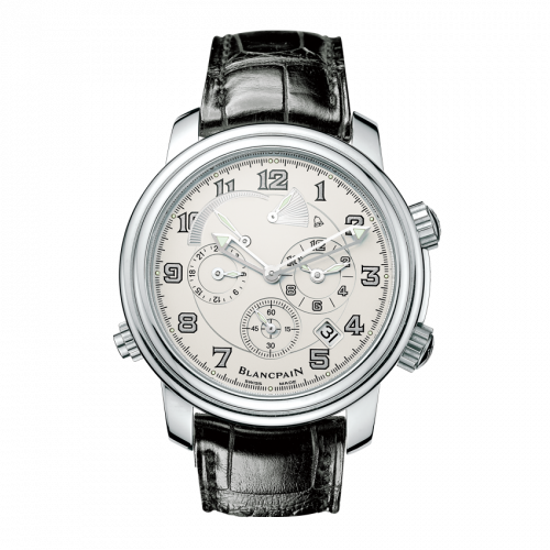 Blancpain Léman Réveil GMT Stainless Steel Opaline Alligator