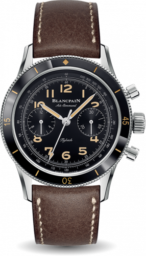 Blancpain Air Command Stainless Steel Black Strap