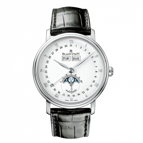 Blancpain Villeret Quantième Complet Stainless Steel White