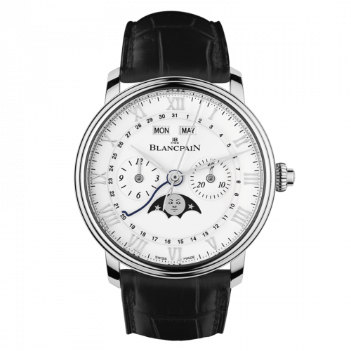 Blancpain Villeret Chronographe Monopoussoir Quantième Complet Stainless Steel Enamel