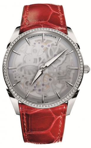 Parmigiani Fleurier Tonda 1950 Squelette White Gold Milky Sapphire Diamond