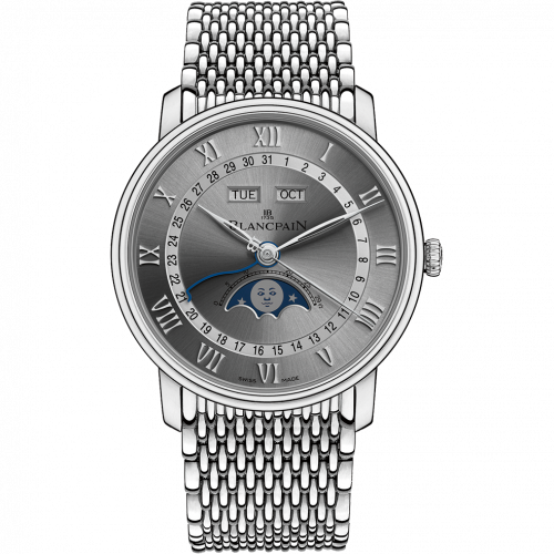 Blancpain Villeret Quantième Complet 40mm Stainless Steel Grey Bracelet