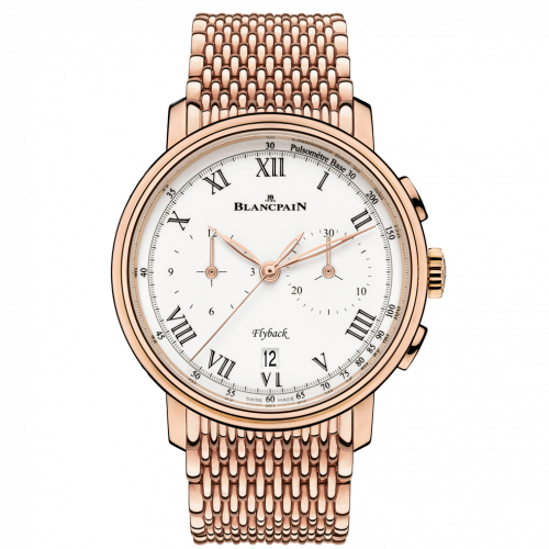 Blancpain Villeret Chronographe Flyback Pulsomètre Red Gold Enamel