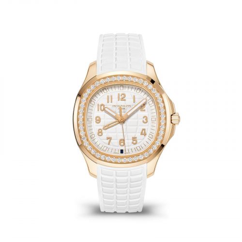 Patek Philippe Aquanaut Luce Travel Time Rose Gold White