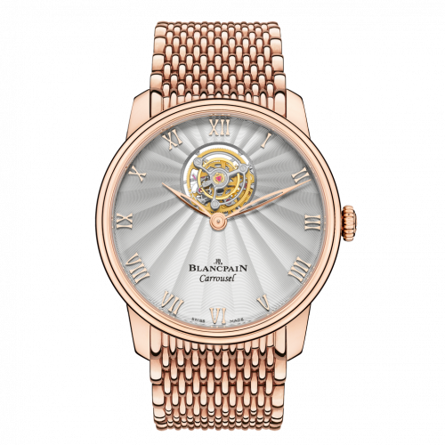 Blancpain Villeret Carrousel Volant Une Minute Red Gold Bracelet