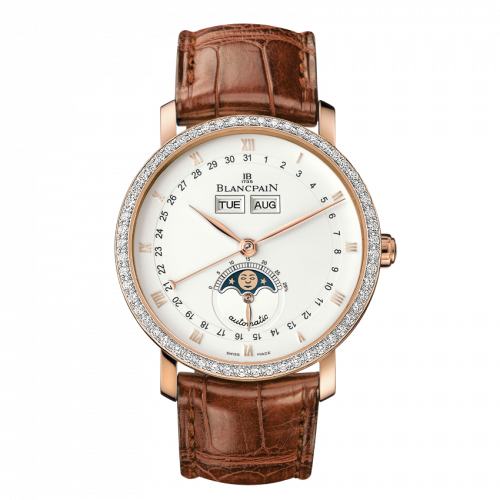 Blancpain Villeret Quantième Complet Red Gold White Diamond